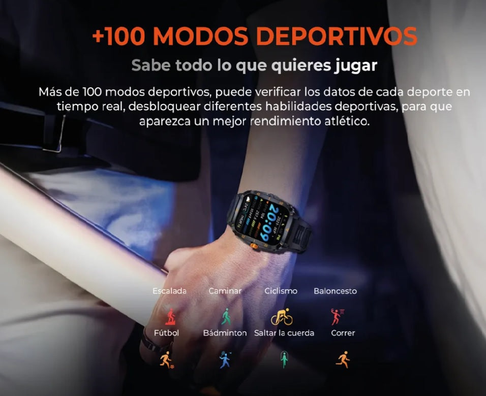 Reloj Inteligente Smart Watch Carrello Kt71 Deportivo Outdoor